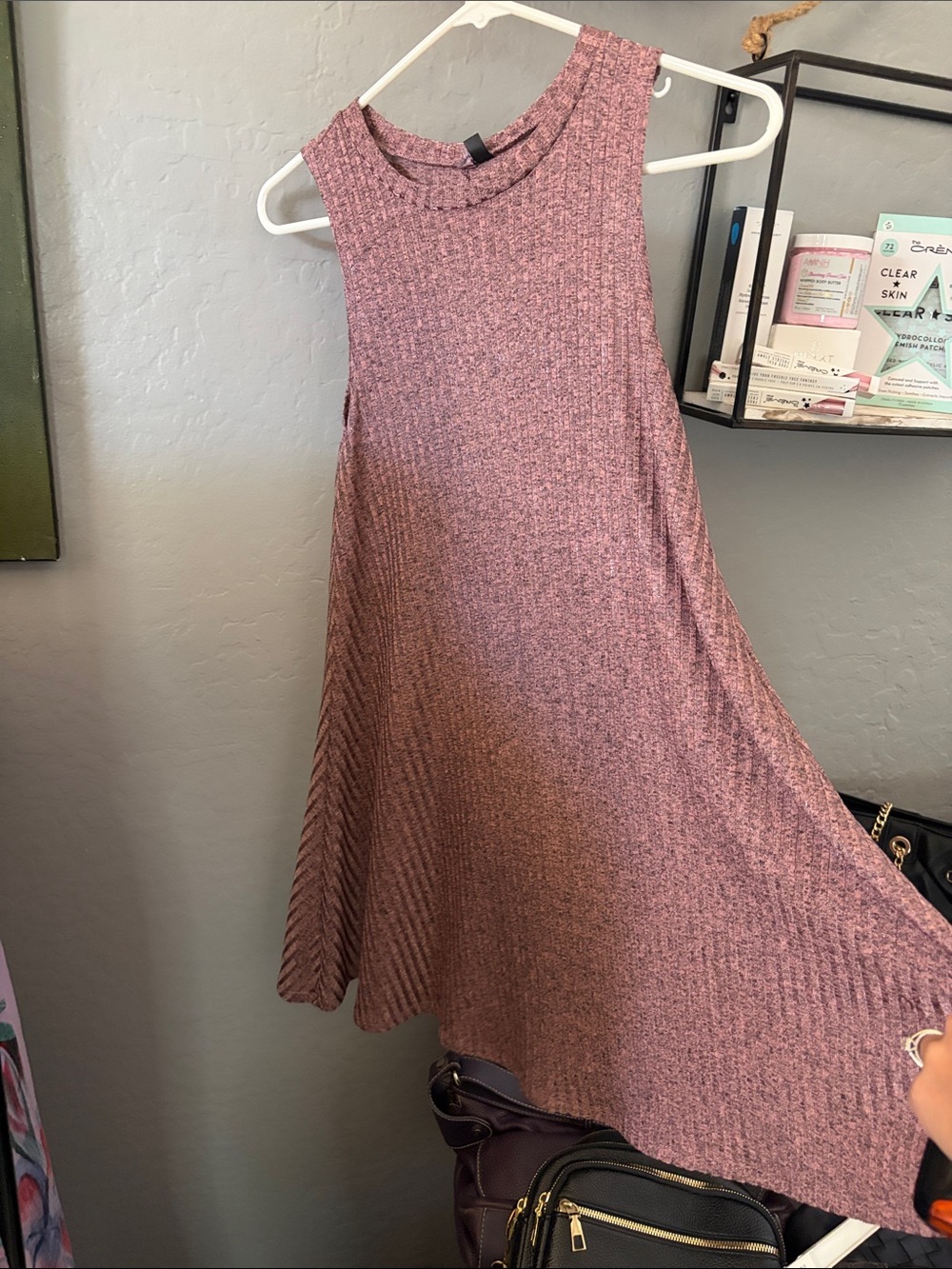 Guess Sleeveless Midi Dress in Dusty Rose